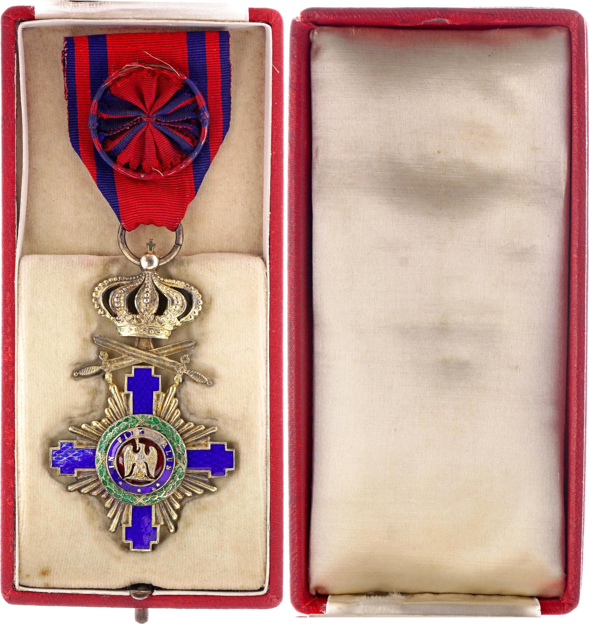 415 - Romania Orden of the Star of Romania Officer Cross with Swords Ib Type 1877 - 1932