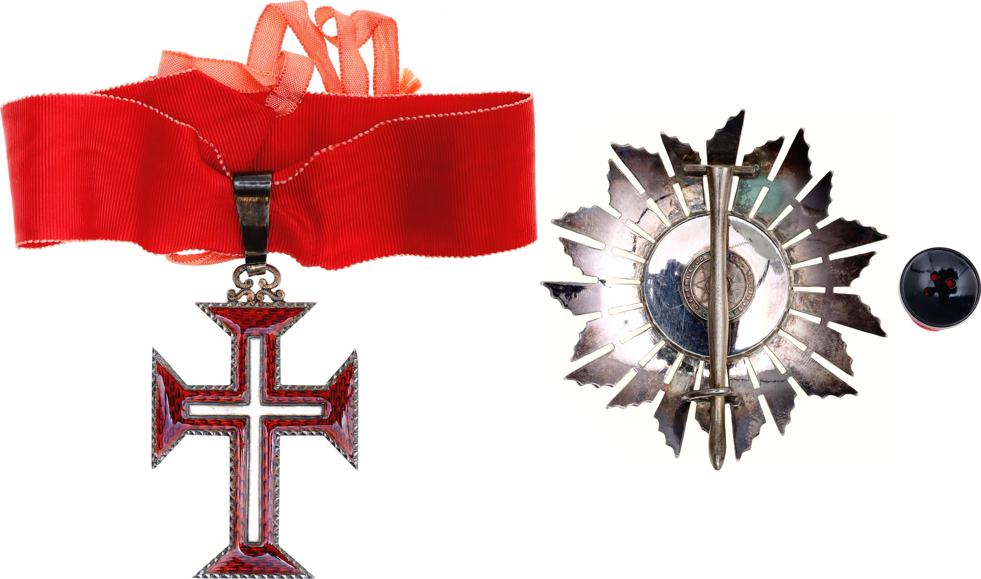 394 - Portugal Military Order of Christ Comander Star & Grand Cross Sash Badge 1918