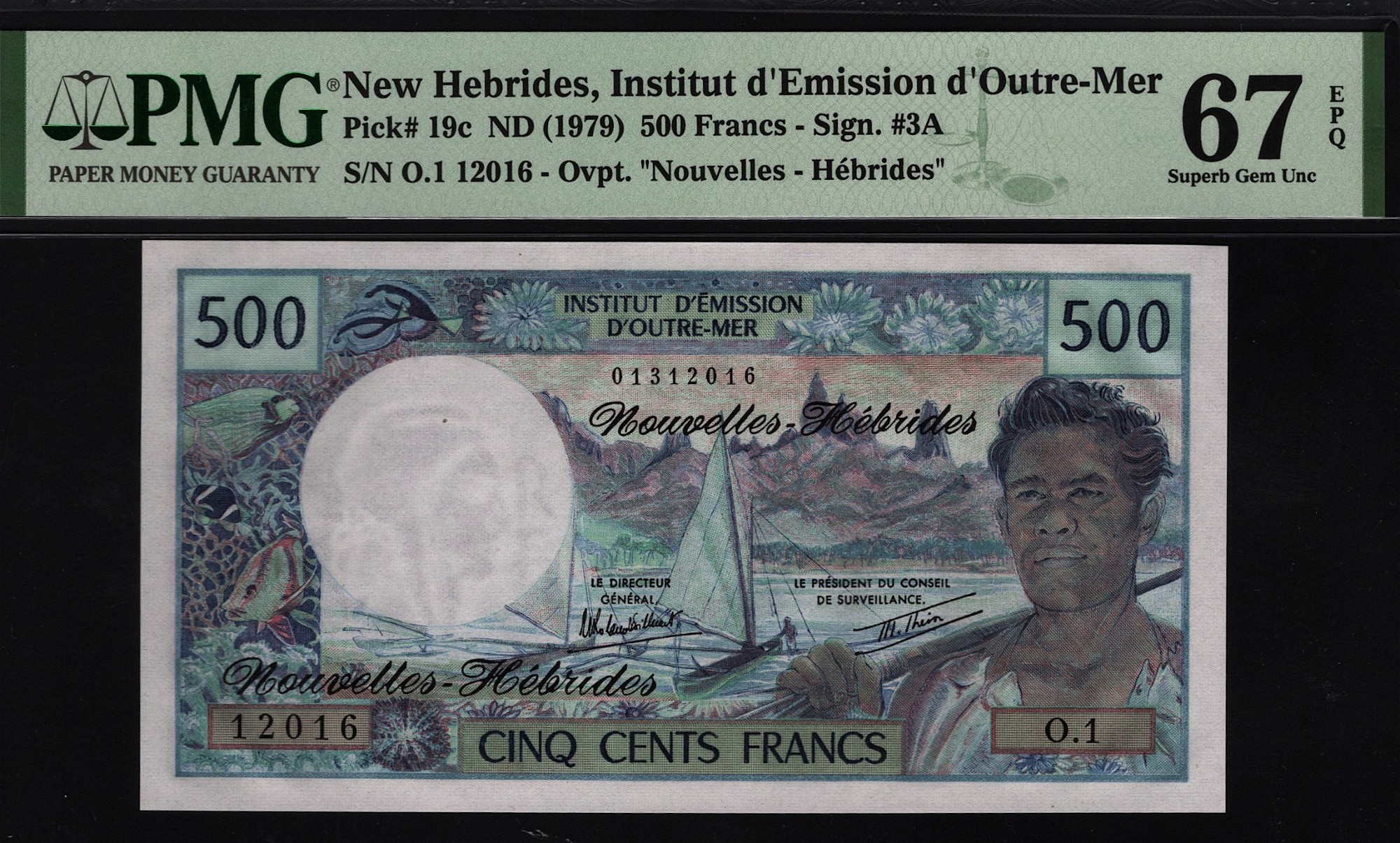 New Hebrides 500 Francs p-19c 1979 UNC Banknote