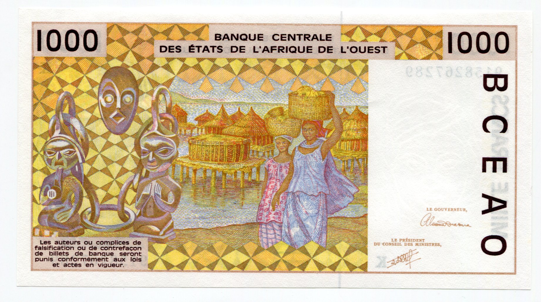 2348 - Senegal 1000 Francs 1991