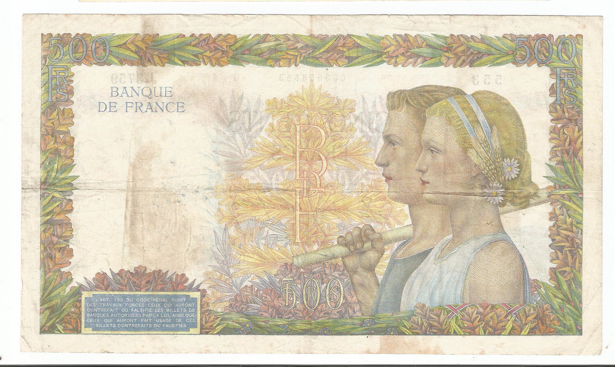 1906 - France 500 Francs 1941