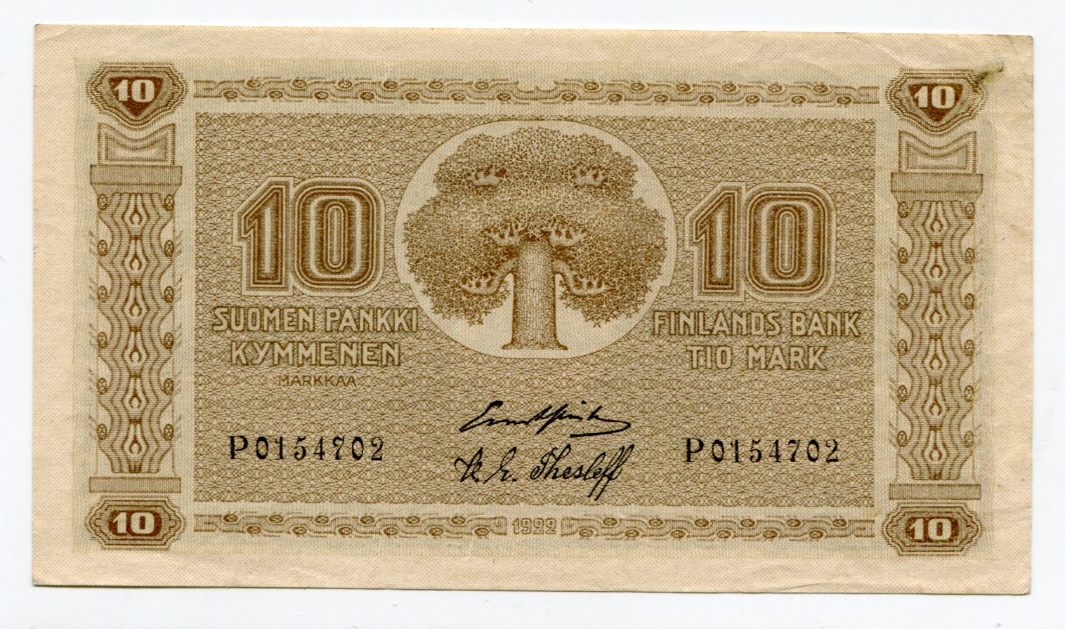 Finland 10 Markkaa 1922 | Katz Auction