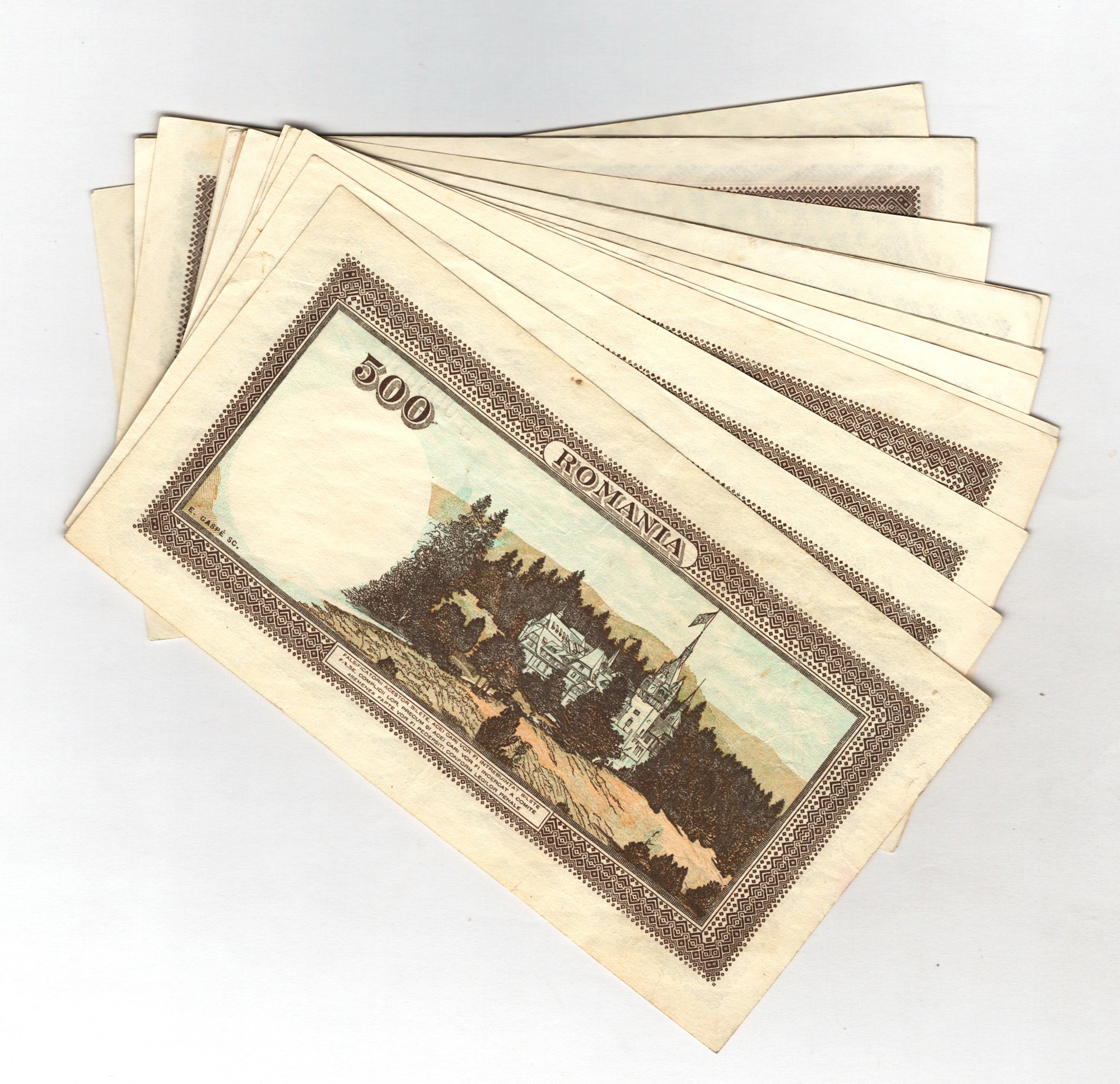 2511 - Romania 15 x 500 Lei 1941 - 1942