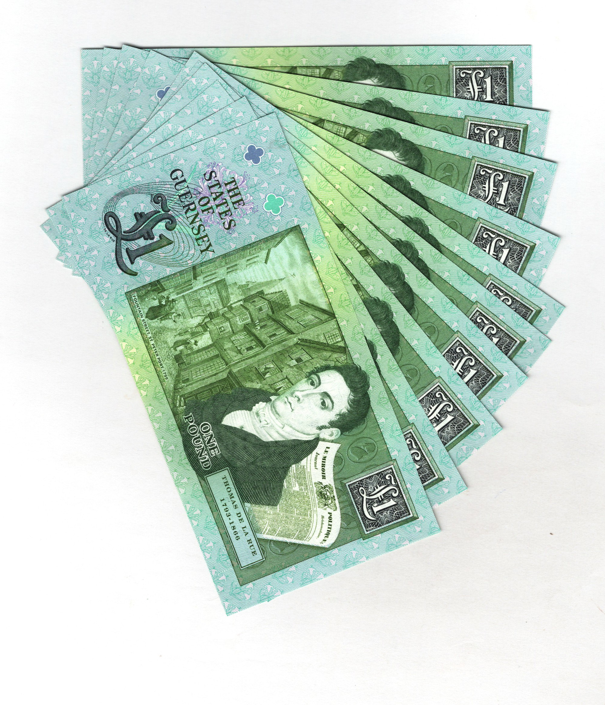 2196 - Guernsey 10 x 1 Pound 1991 (ND)