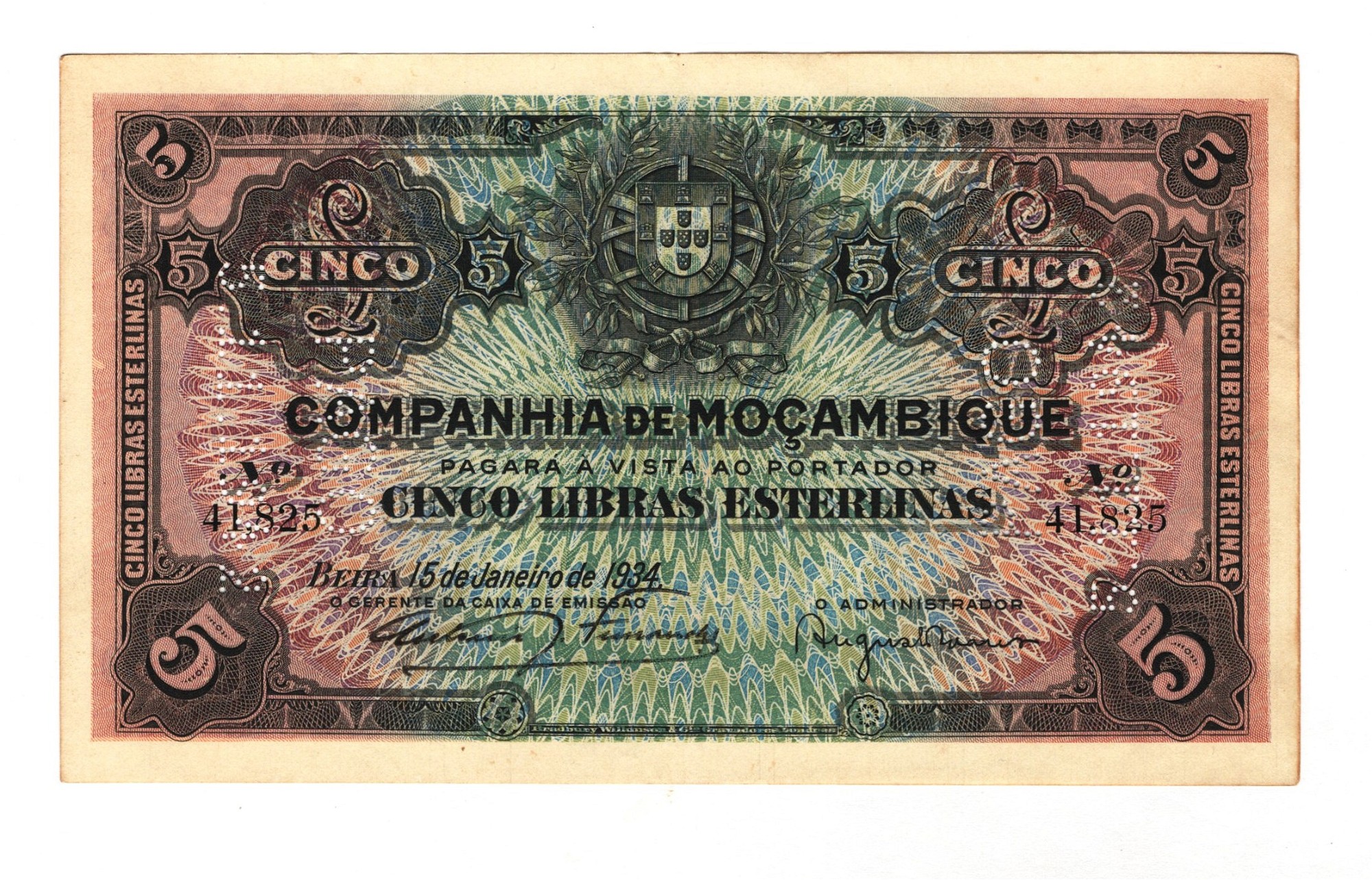 Morocco 50 Cents  Francs 1943 1944 Katz Auction