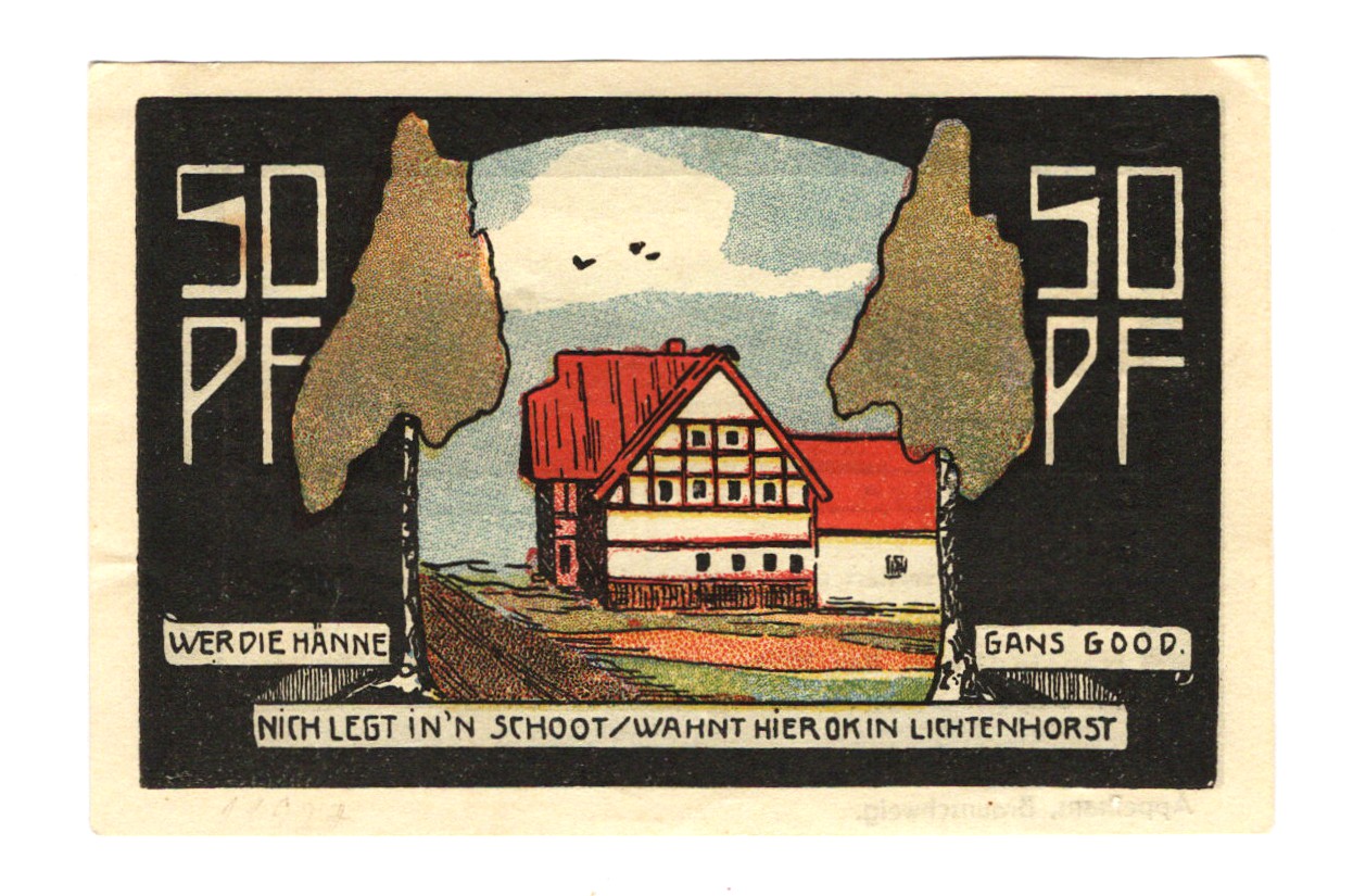 2075 - Germany - Weimar Republic Hanover Lichtenhorst 50 Pfennig 1921