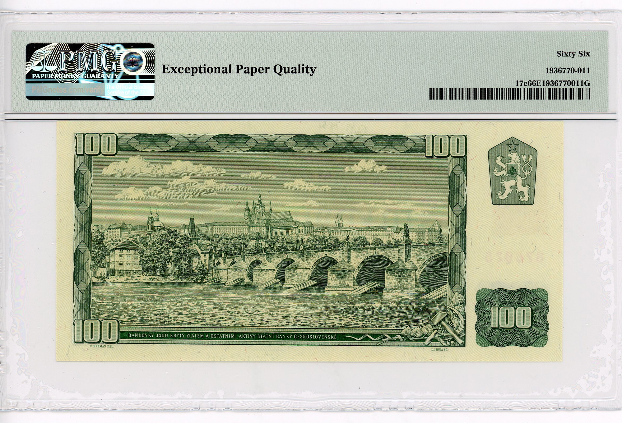 2559 - Slovakia 100 Korun 1961 (ND) (1993) PMG 66