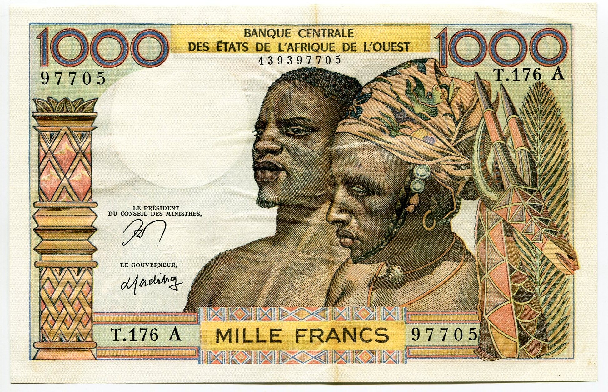 undertøj Duplikere tilstødende West African States Ivory Coast 1000 Francs 1959 - 1965 (ND) | Katz Auction
