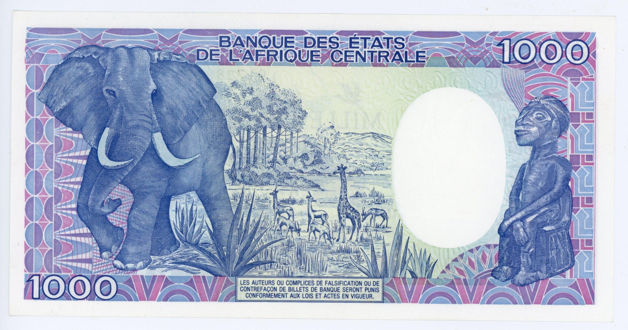 197 - Gabon 1000 Francs 1985