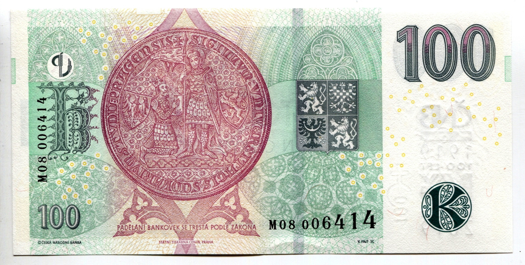 1794 - Czech Republic 100 Korun 2019 100 Years of Czechoslovak Currency