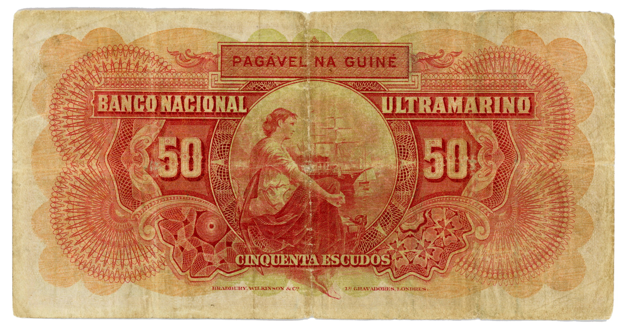 312 - Portuguese Guinea 50 Escudos 1958