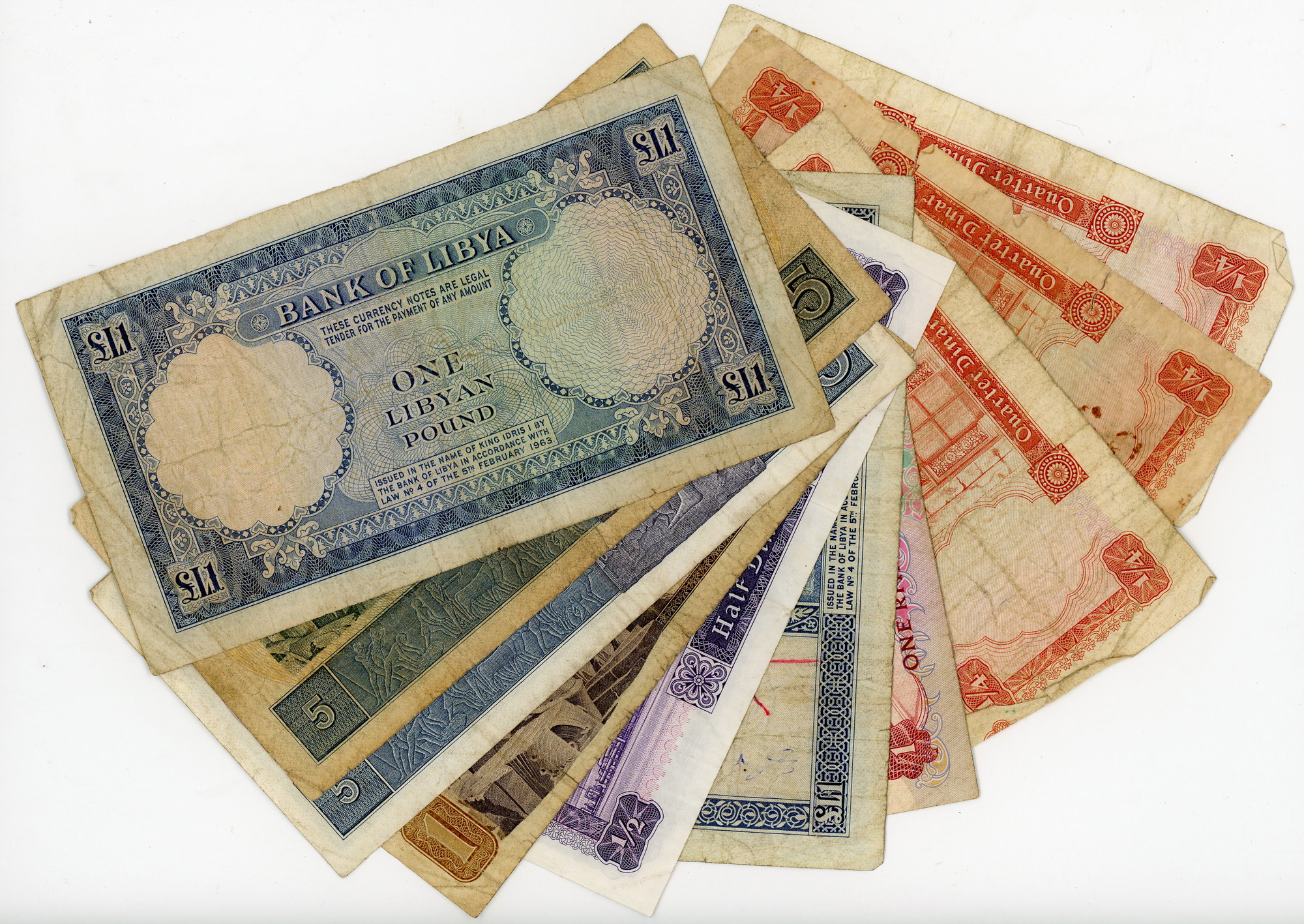 1648 - World Lot of 10 Banknotes 1963 - 1977