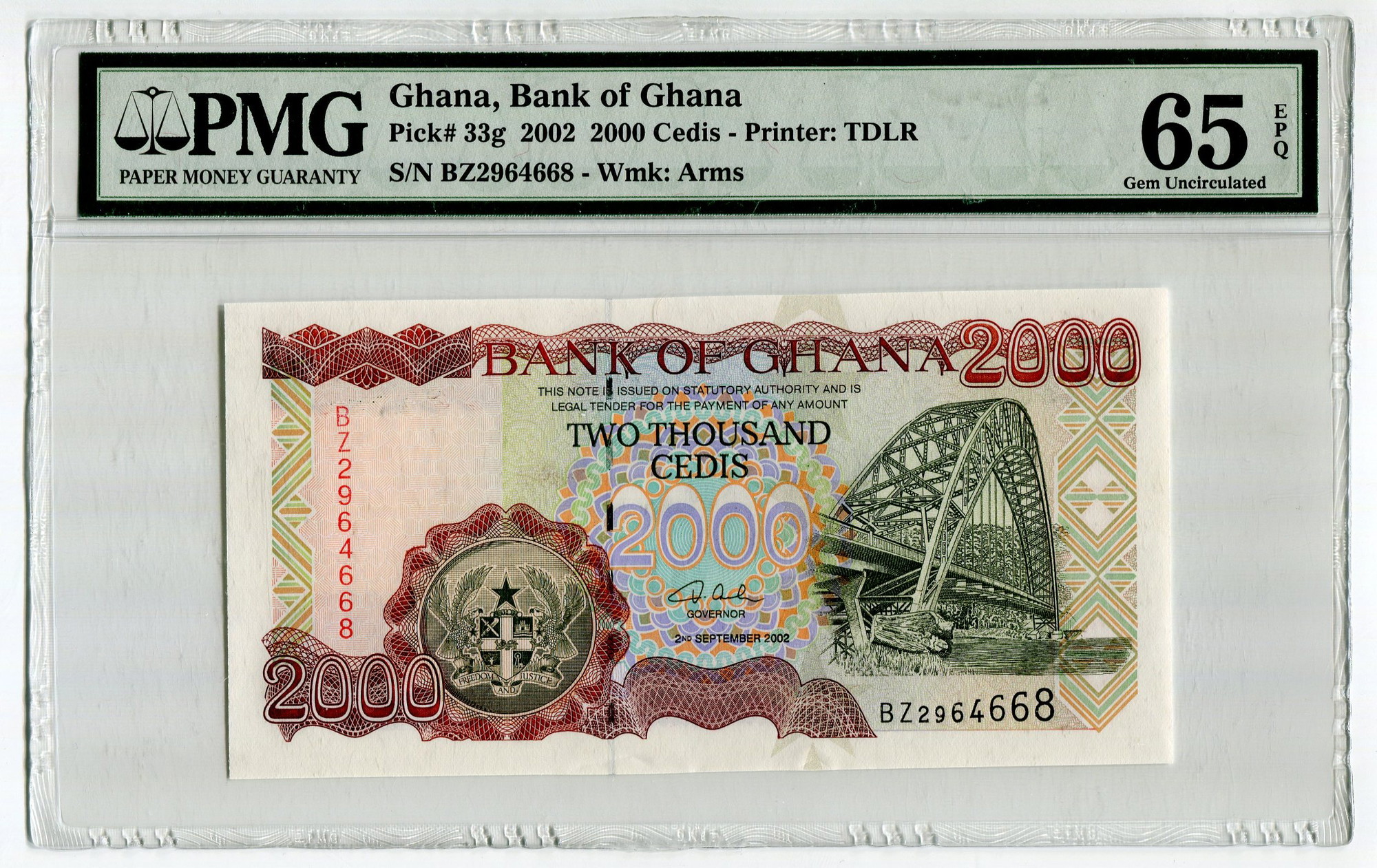 Somaliland 1000 Shillings 2011 PCGS 66PPQ Katz Auction