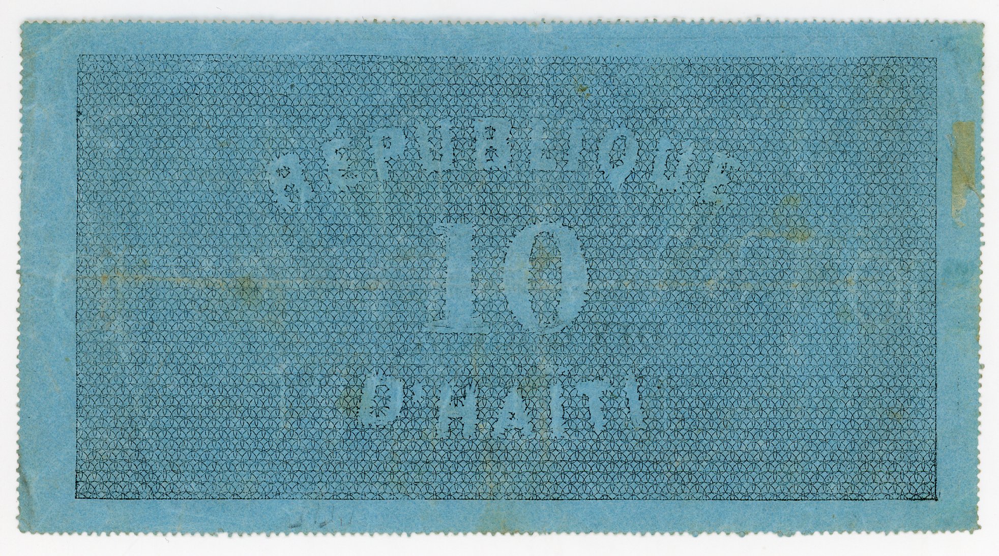 4543 - Haiti 10 Gourdes 1827