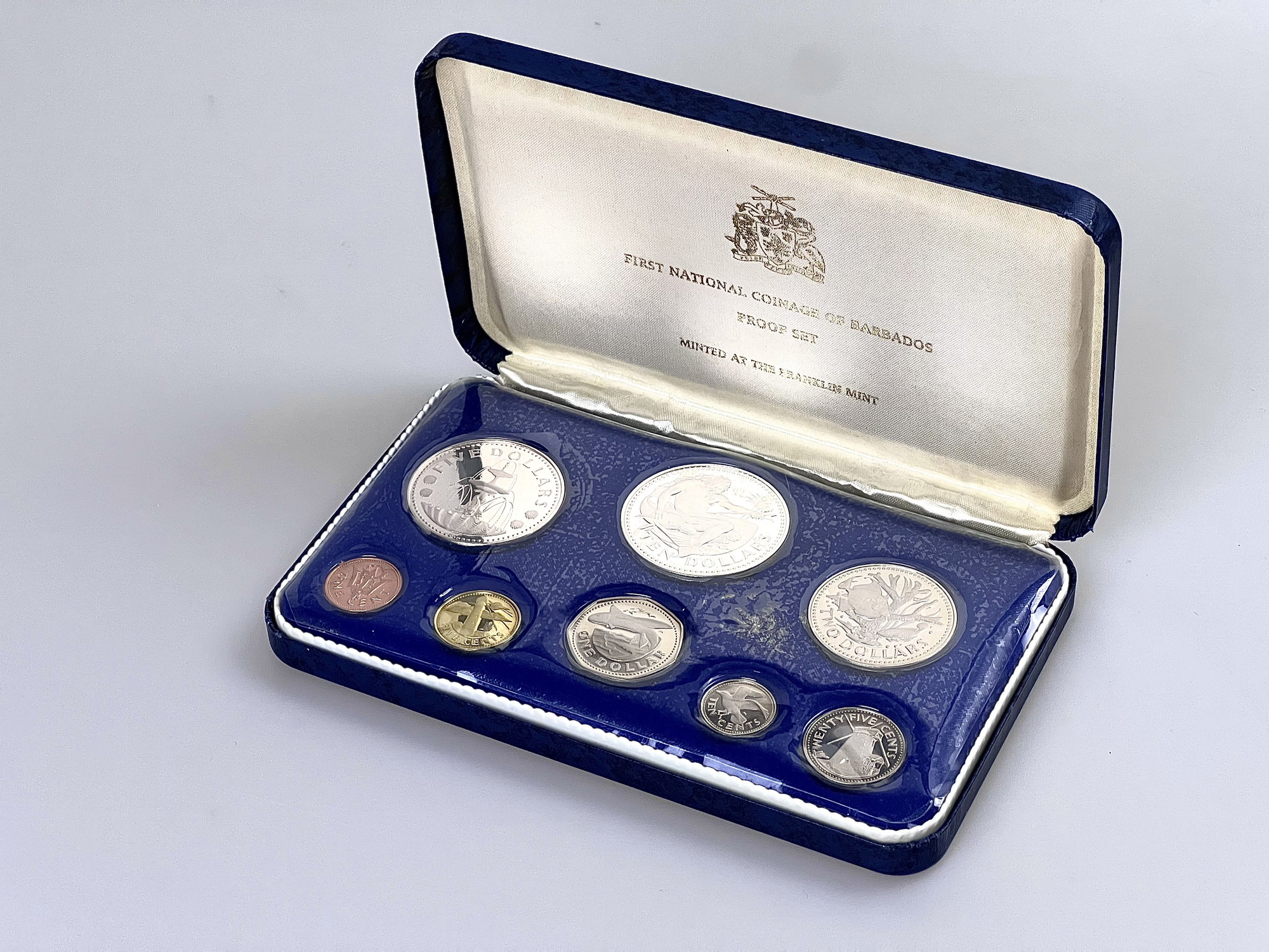 2716 - Barbados First National Coinage of Barbados Full Set 1973 FM