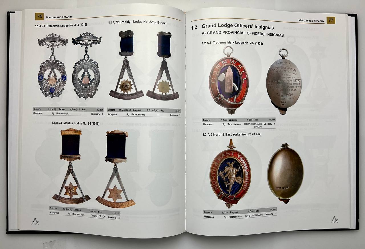 436 - Literature Phaleristic Catalogue "Insignias of Freemasonry" 2016 (Russian Language)