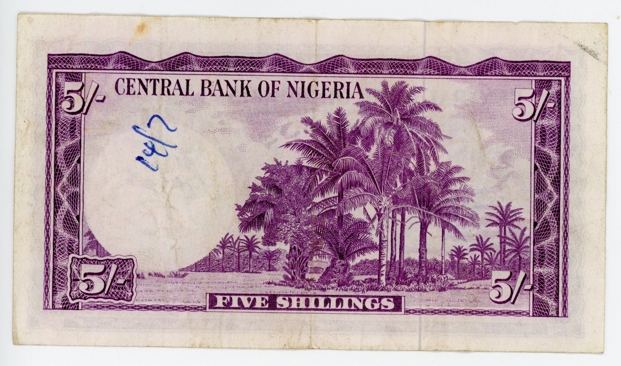 2315 - Nigeria 5 Shillings 1958