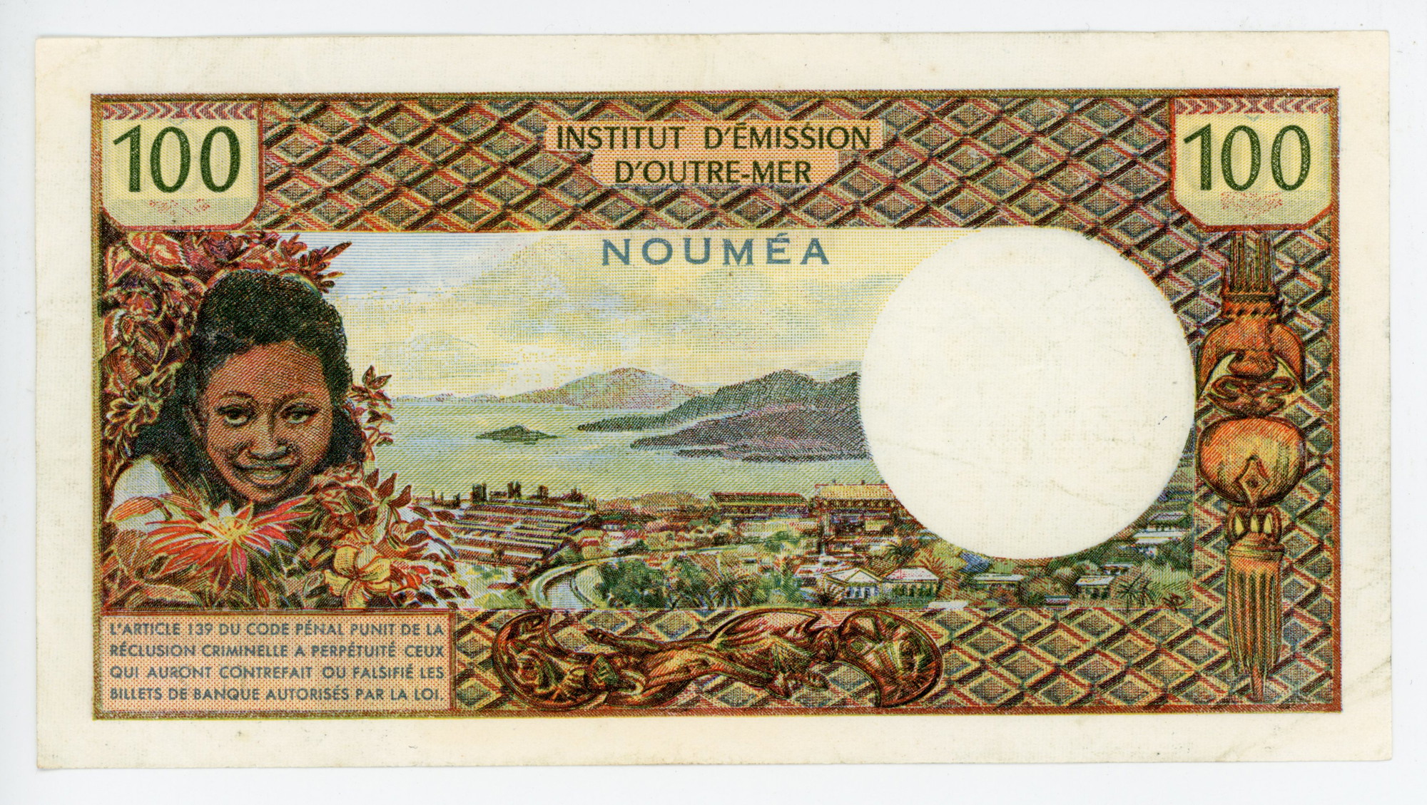 1236 - New Caledonia 100 Francs 1971 - 1973 (ND)