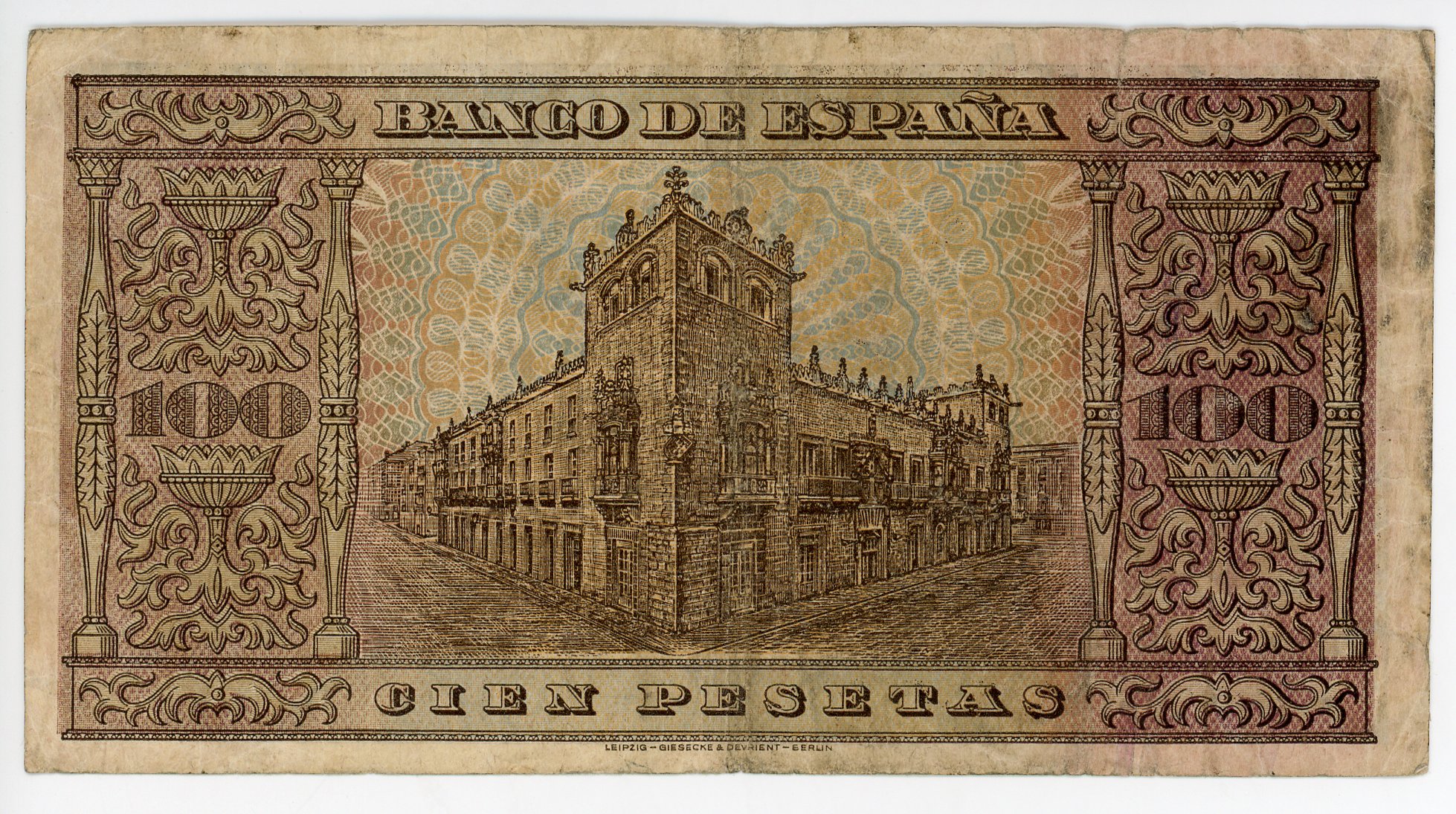 1928 - Spain 100 Pesetas 1938