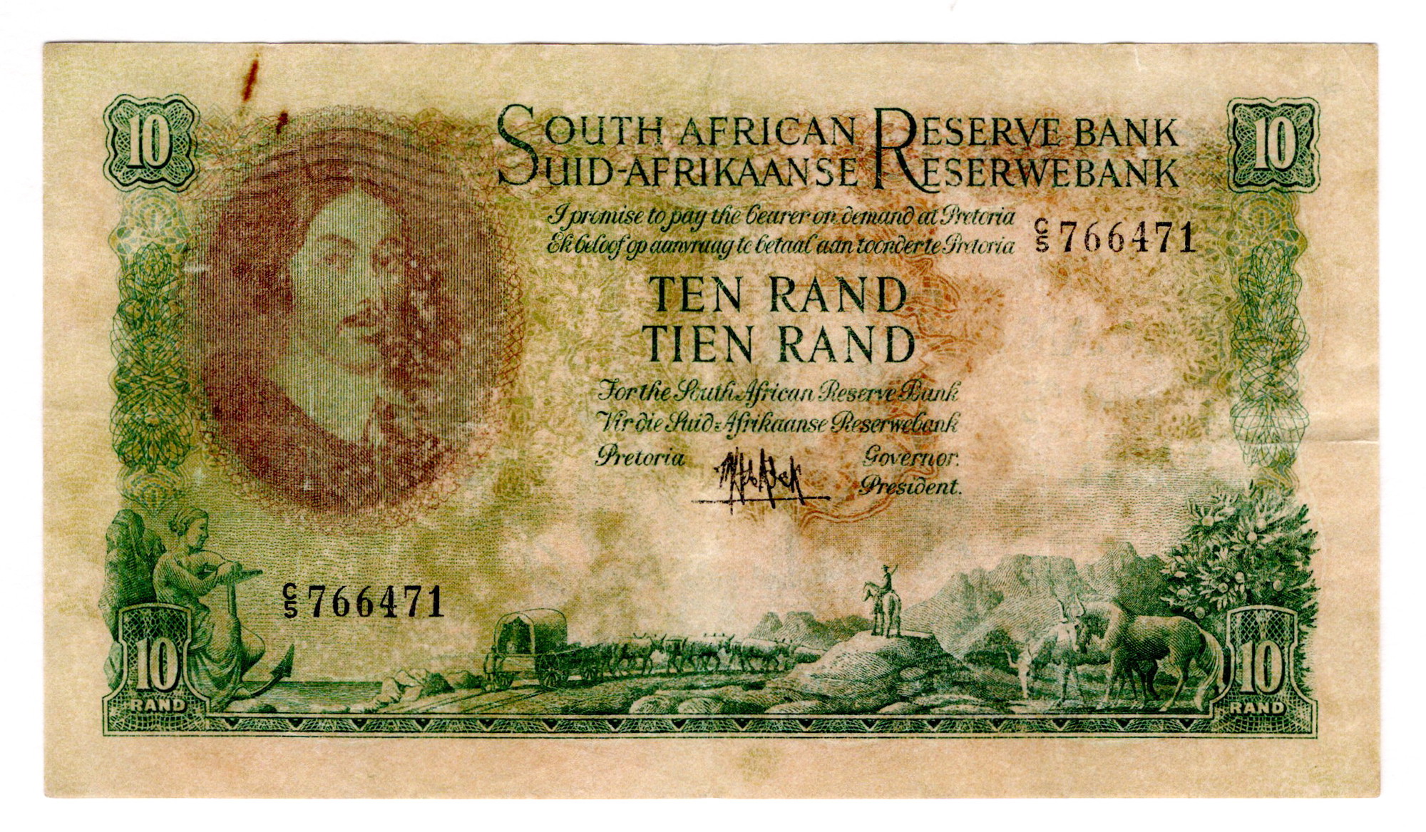 2352 - South Africa 10 Rand 1961 - 1965 (ND)