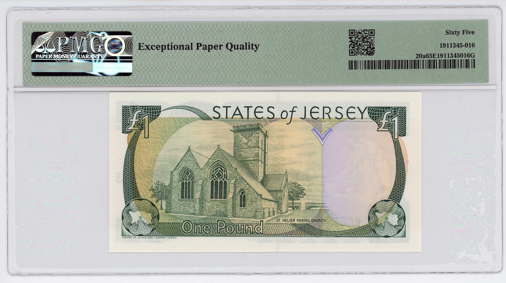 1812 - Jersey 1 Pound 1993 (ND) PMG 65 EPQ