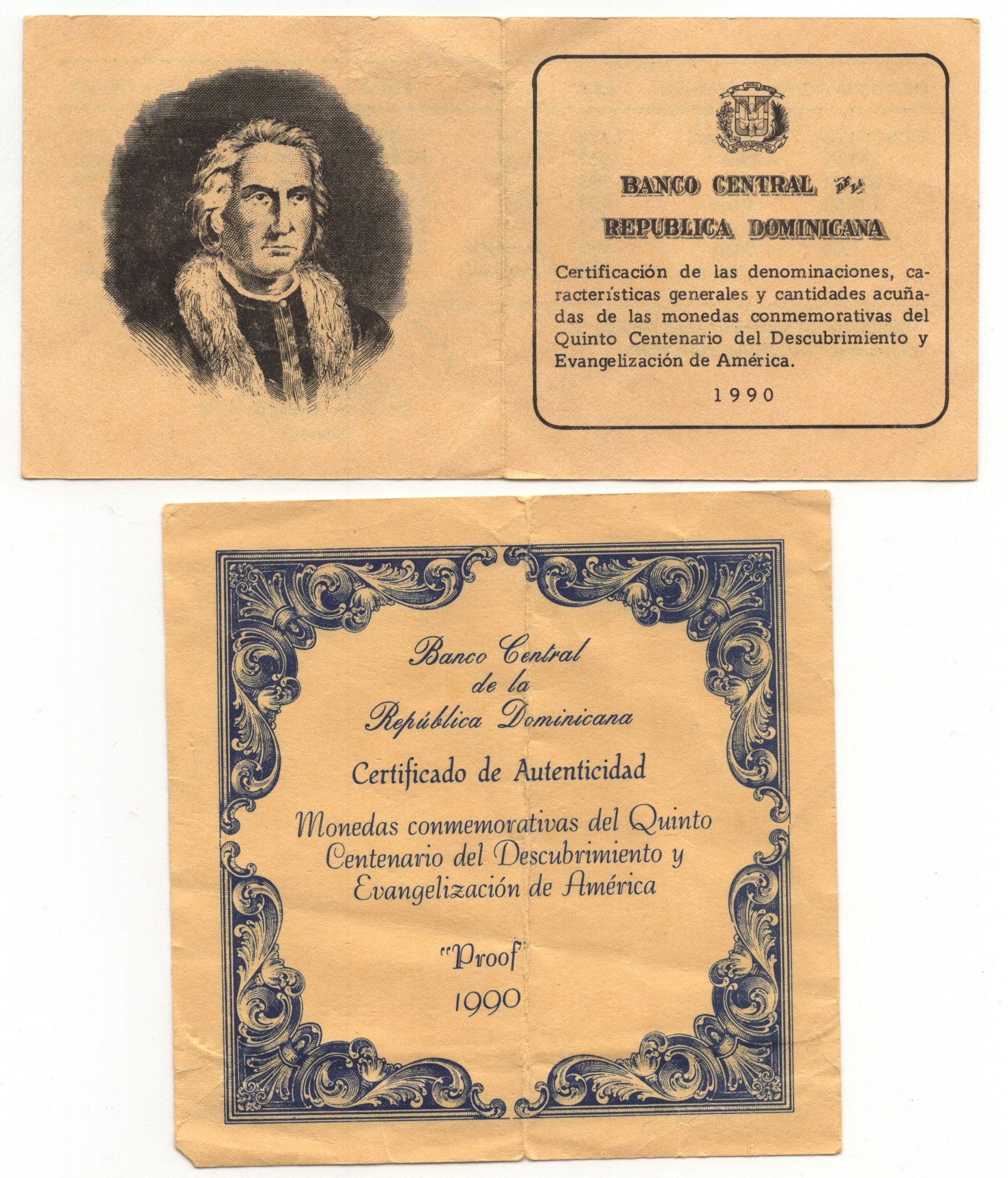 843 - Dominican Republic 500 Pesos 1990