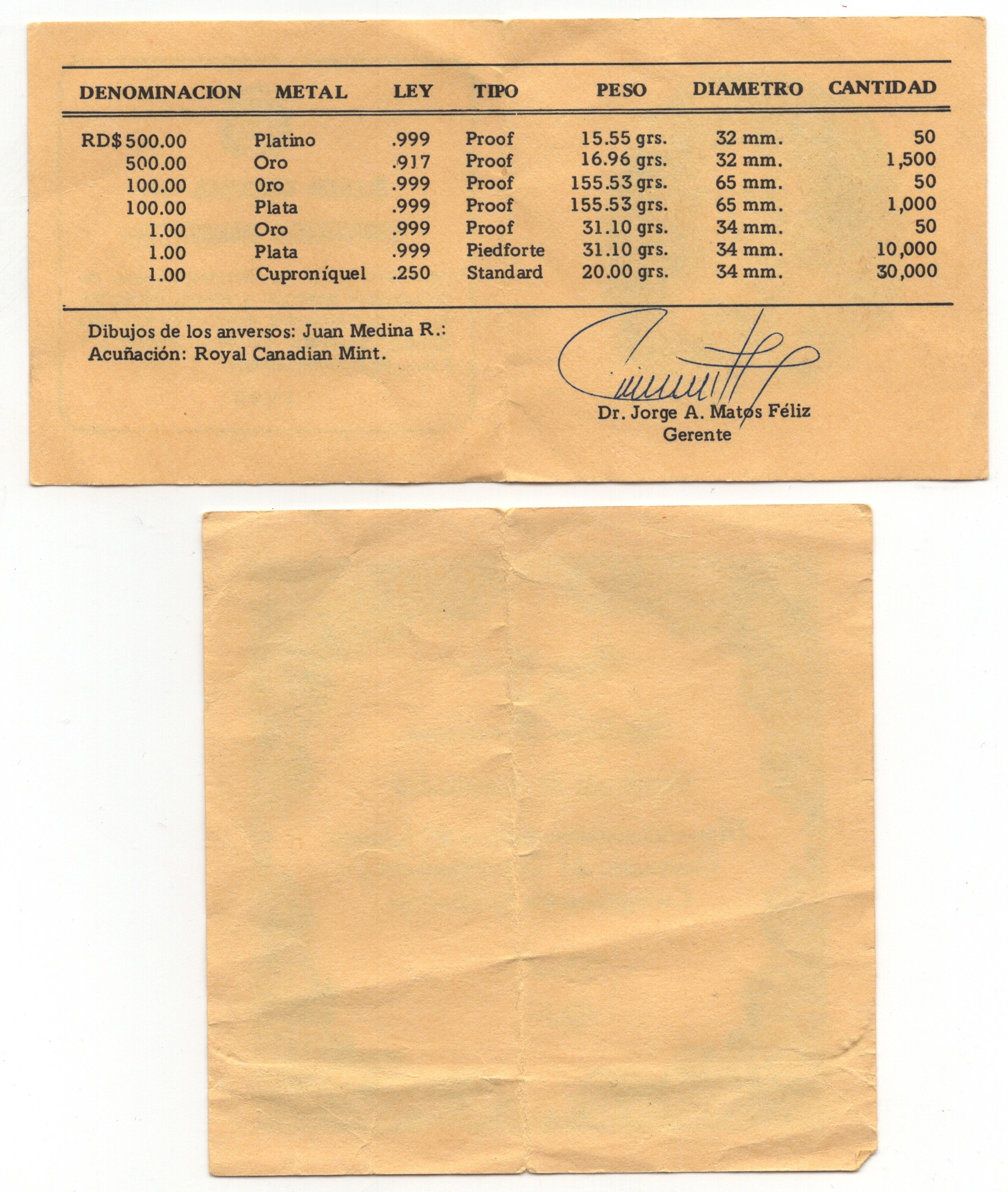 843 - Dominican Republic 500 Pesos 1990