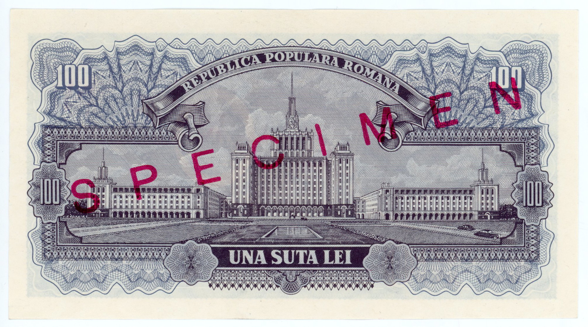 1738 - Romania 100 Lei 1952 Specimen