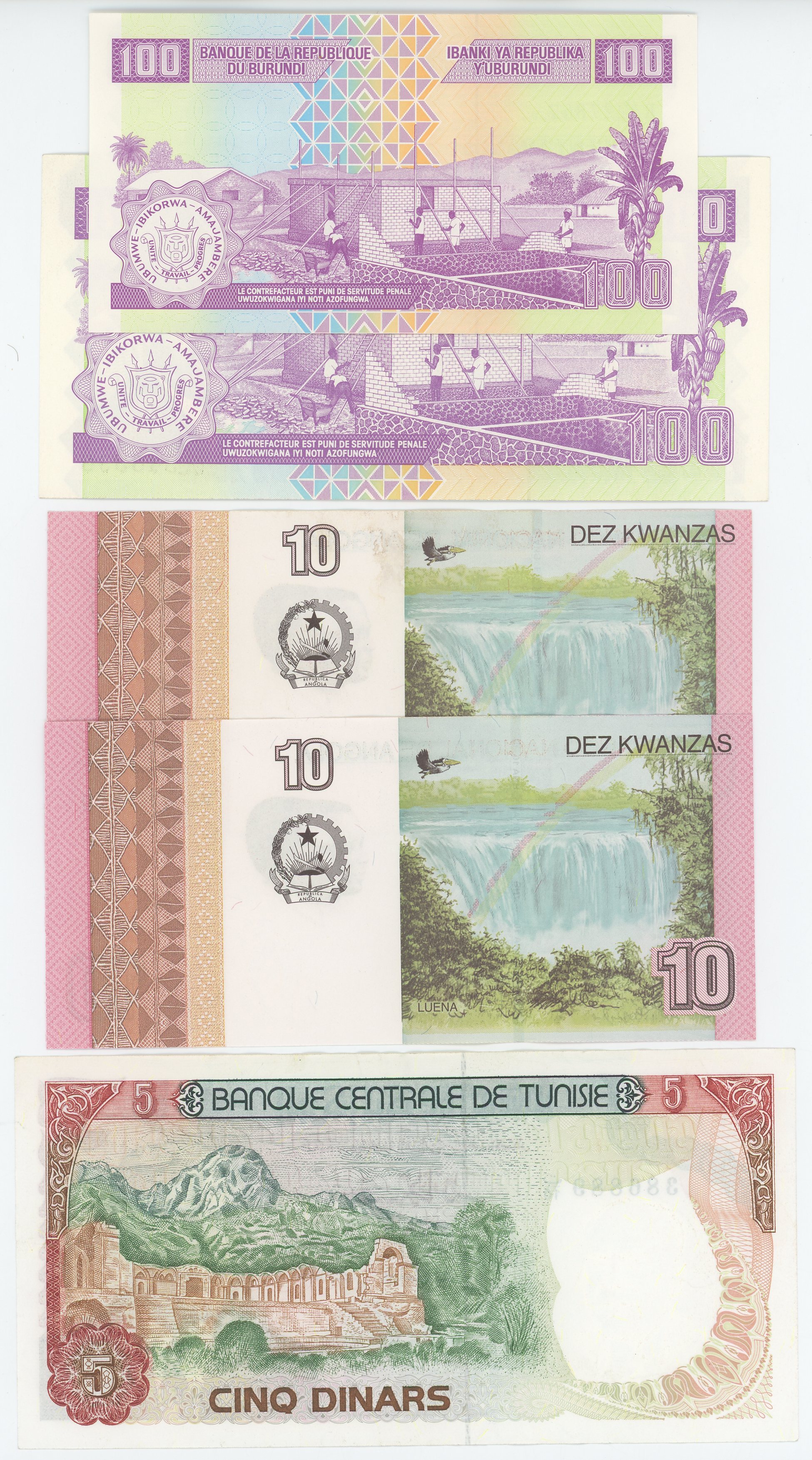 2352 - Africa Lot of 5 Banknotes 1900 th