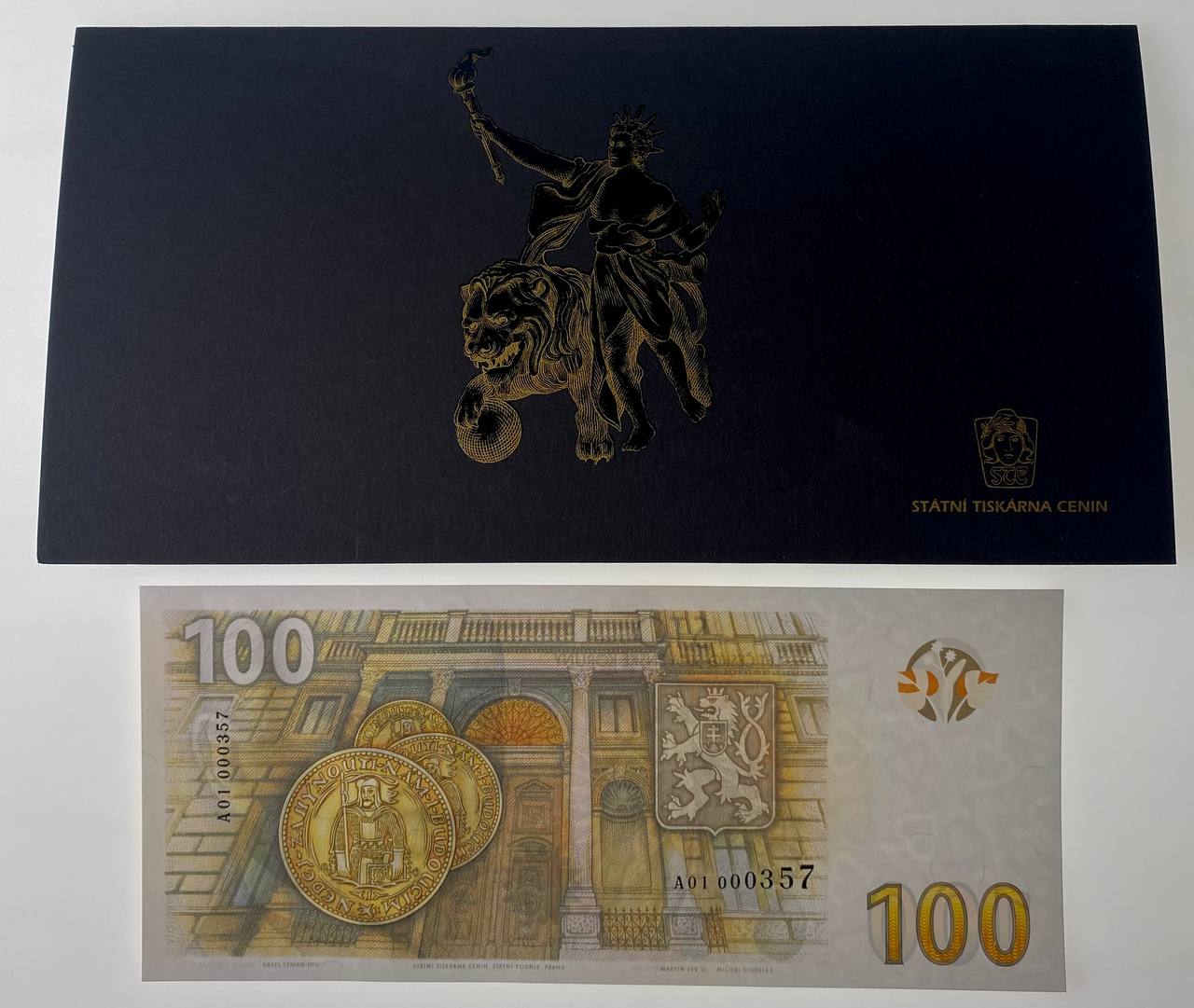 1261 - Czech Republic 100 Korun 2019 (2020) "100th Anniversary of the Czechoslovak Crown" Series "A"