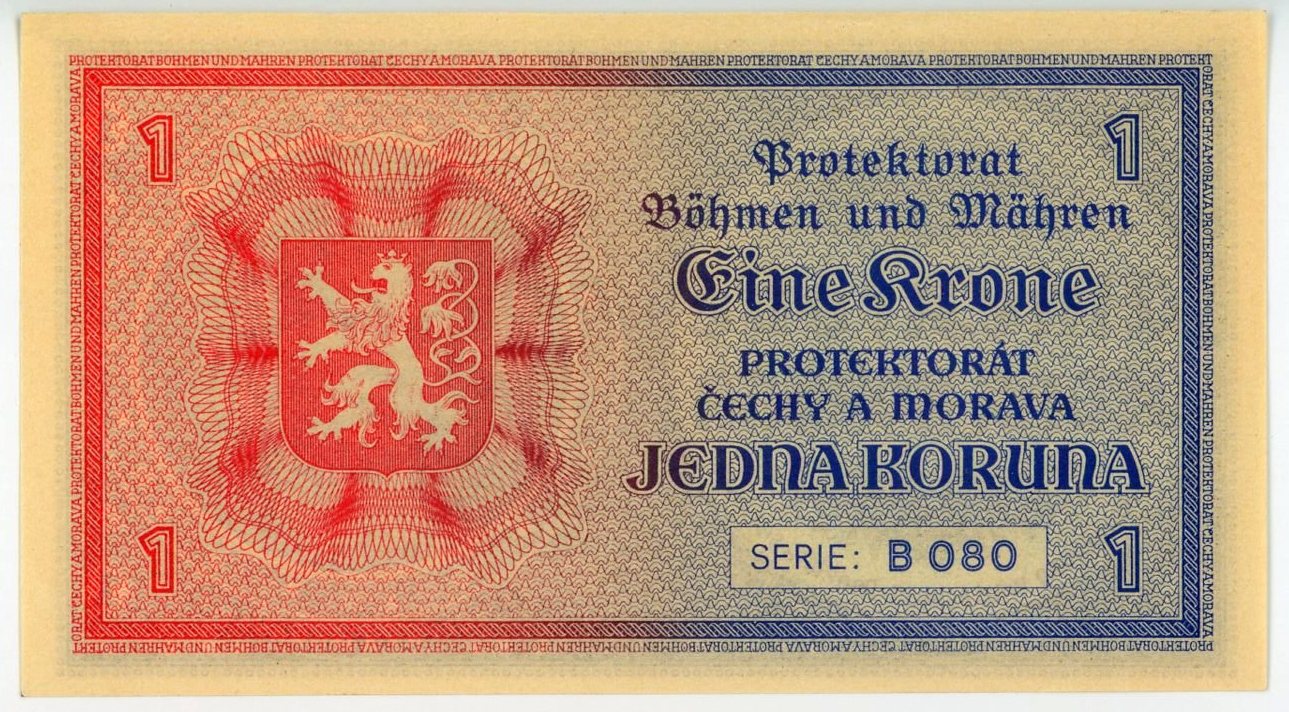 9 - Bohemia & Moravia 1 Koruna 1940