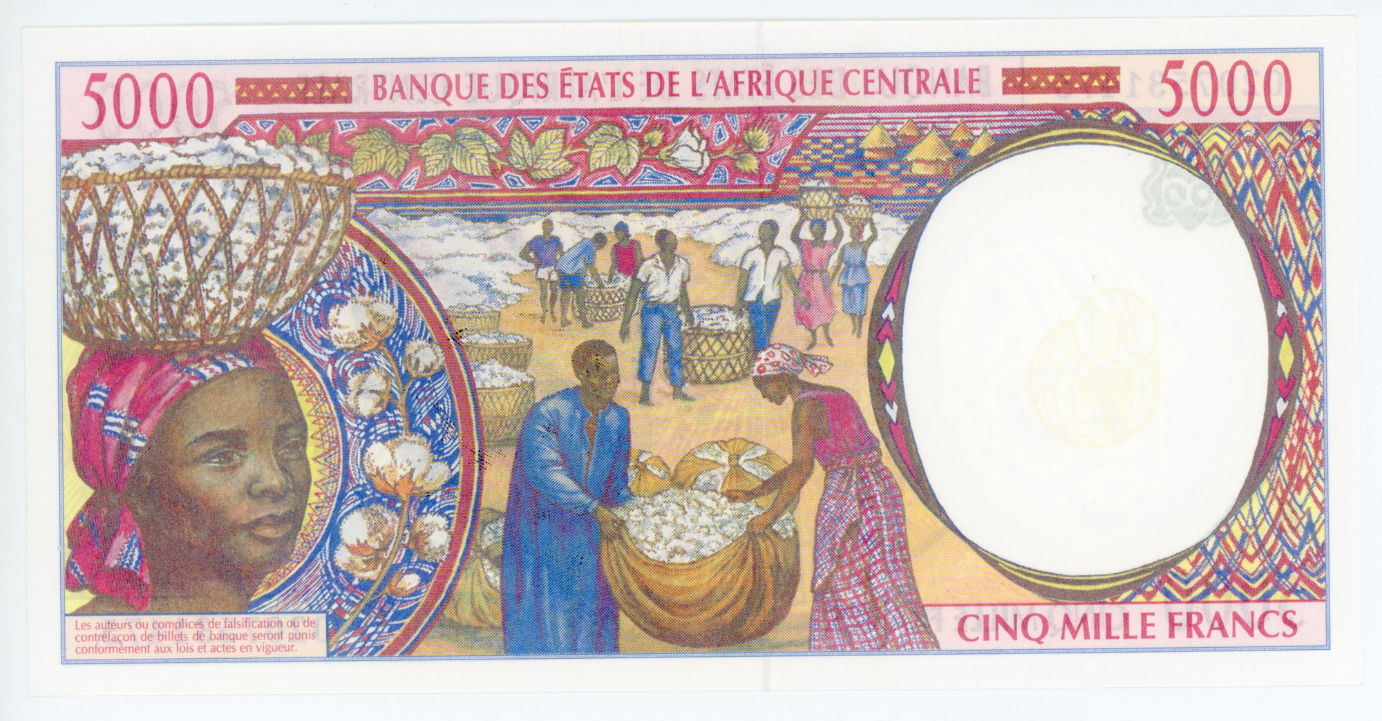 2354 - Central African States Cameroon 5000 Francs 2002