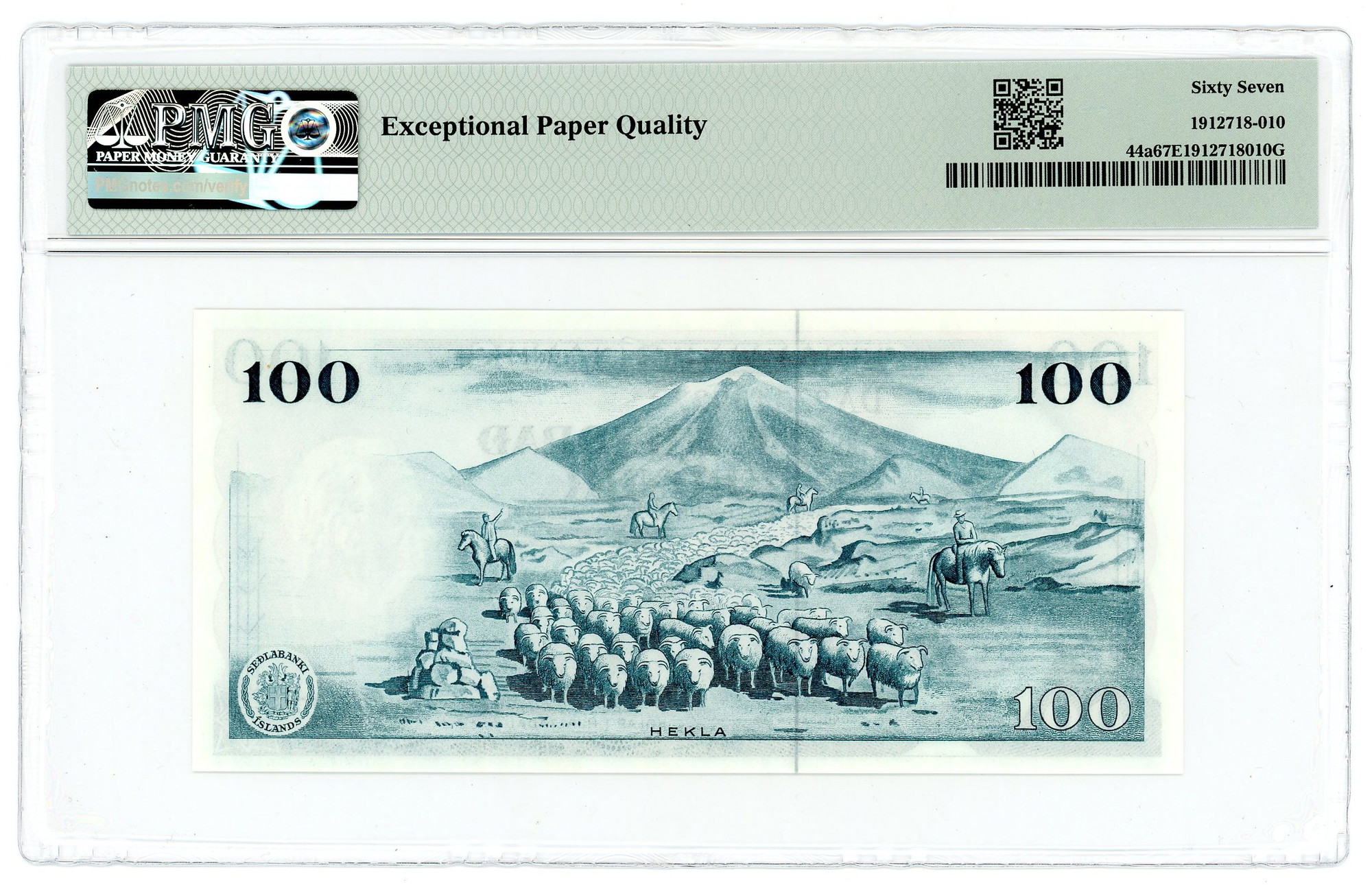 1846 - Iceland 100 Kronur 1961 PMG 67 EPQ Superb Gem UNC