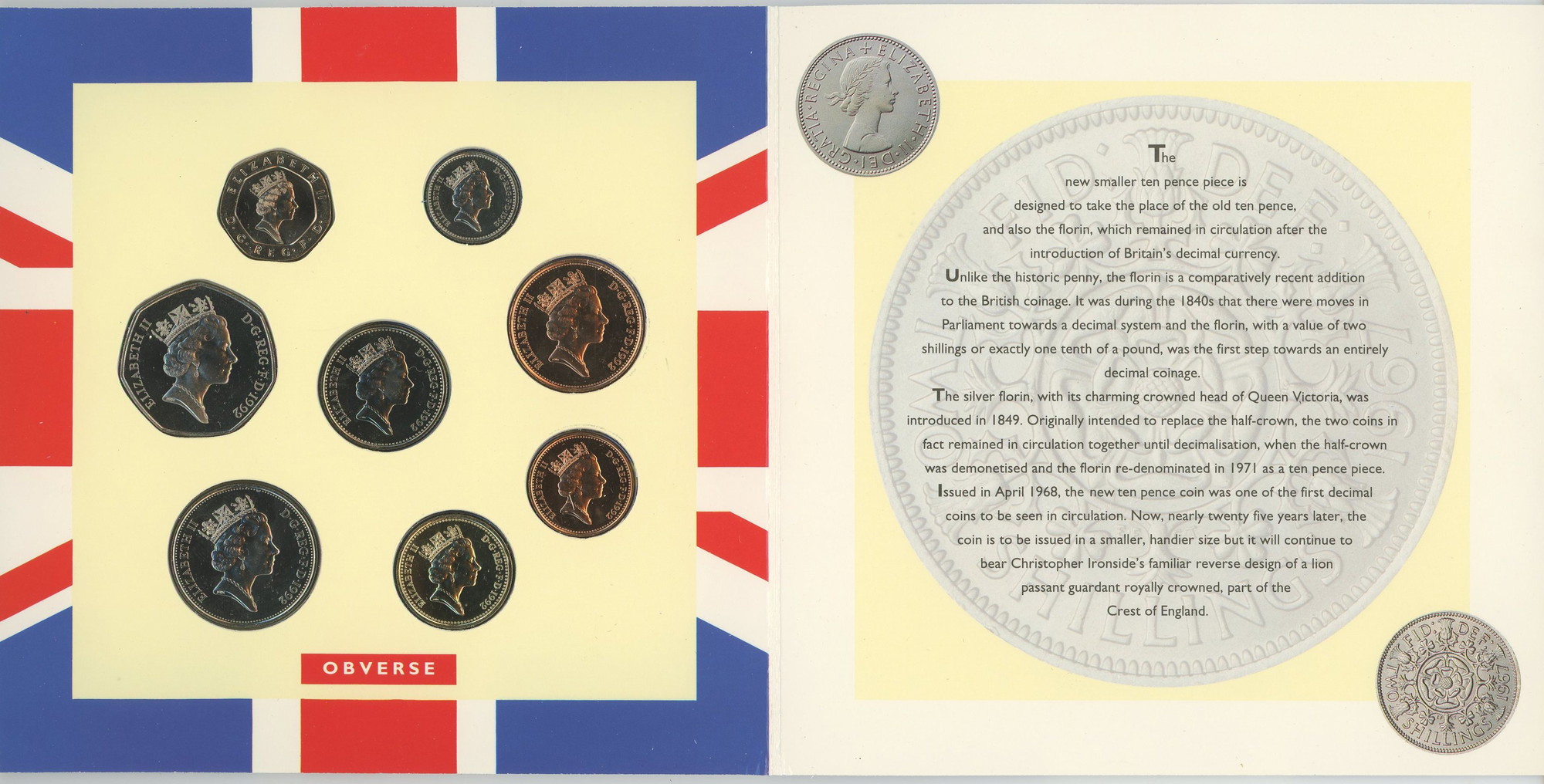 1023 - Great Britain Annual Coin Set of 9 Coins 1992