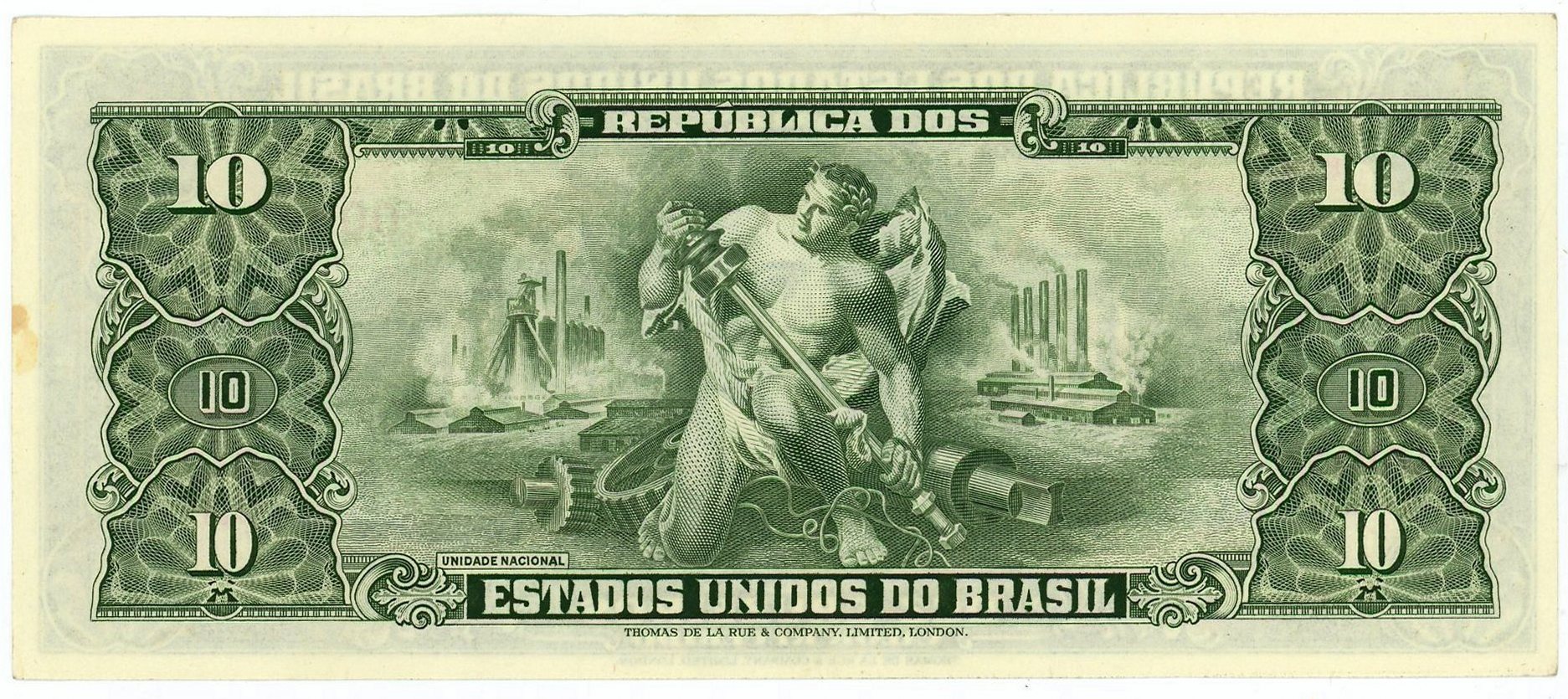 Brazil 10 Cruzeiros 1953 - 1960 (ND) | Katz Auction