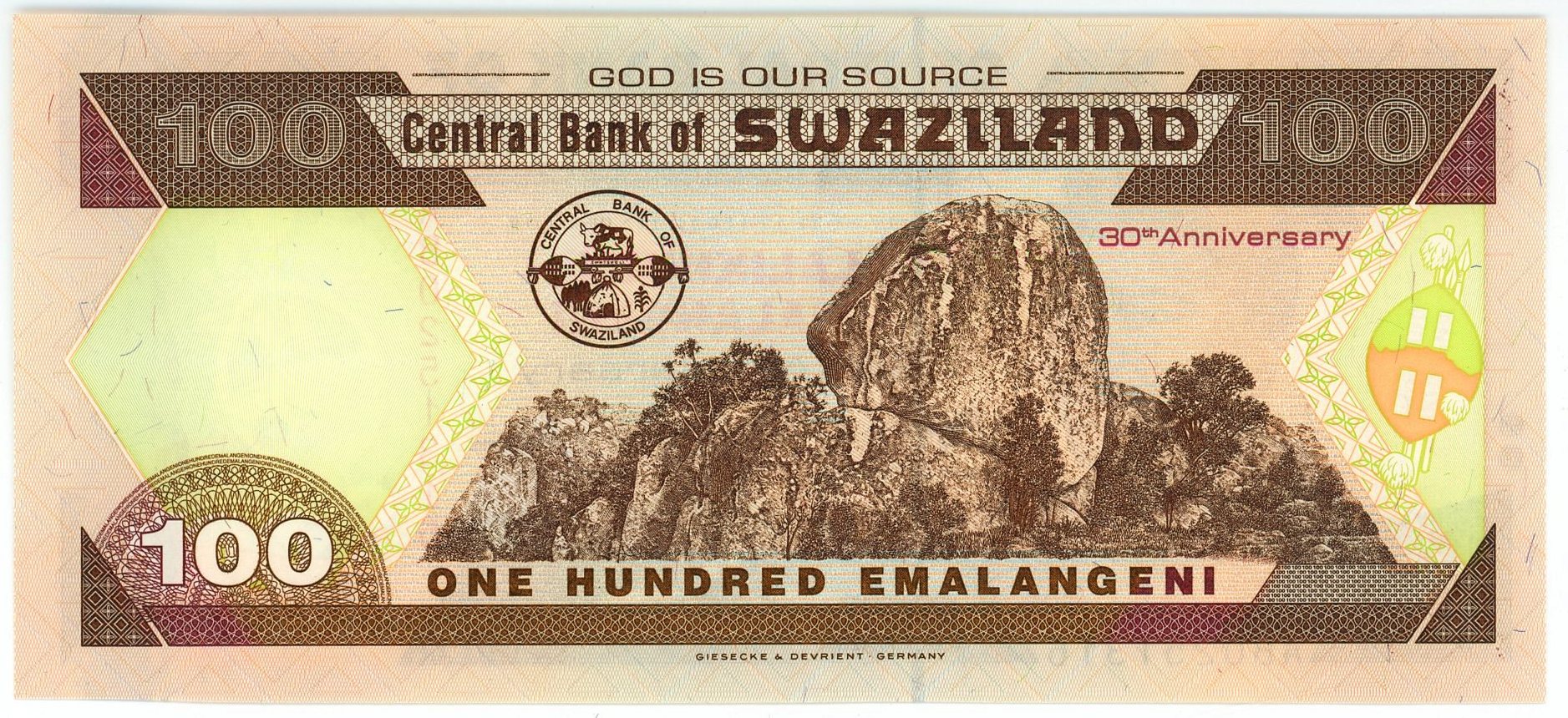 2184 - Swaziland 100 Emalangeni 2004 Commemorative issue