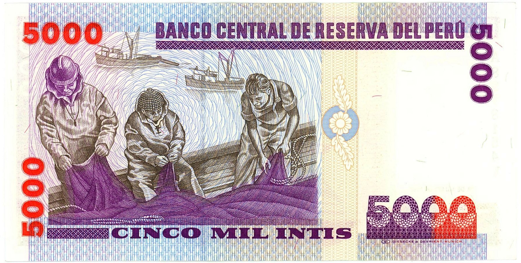 2132 - Peru 5000 Intis 1988