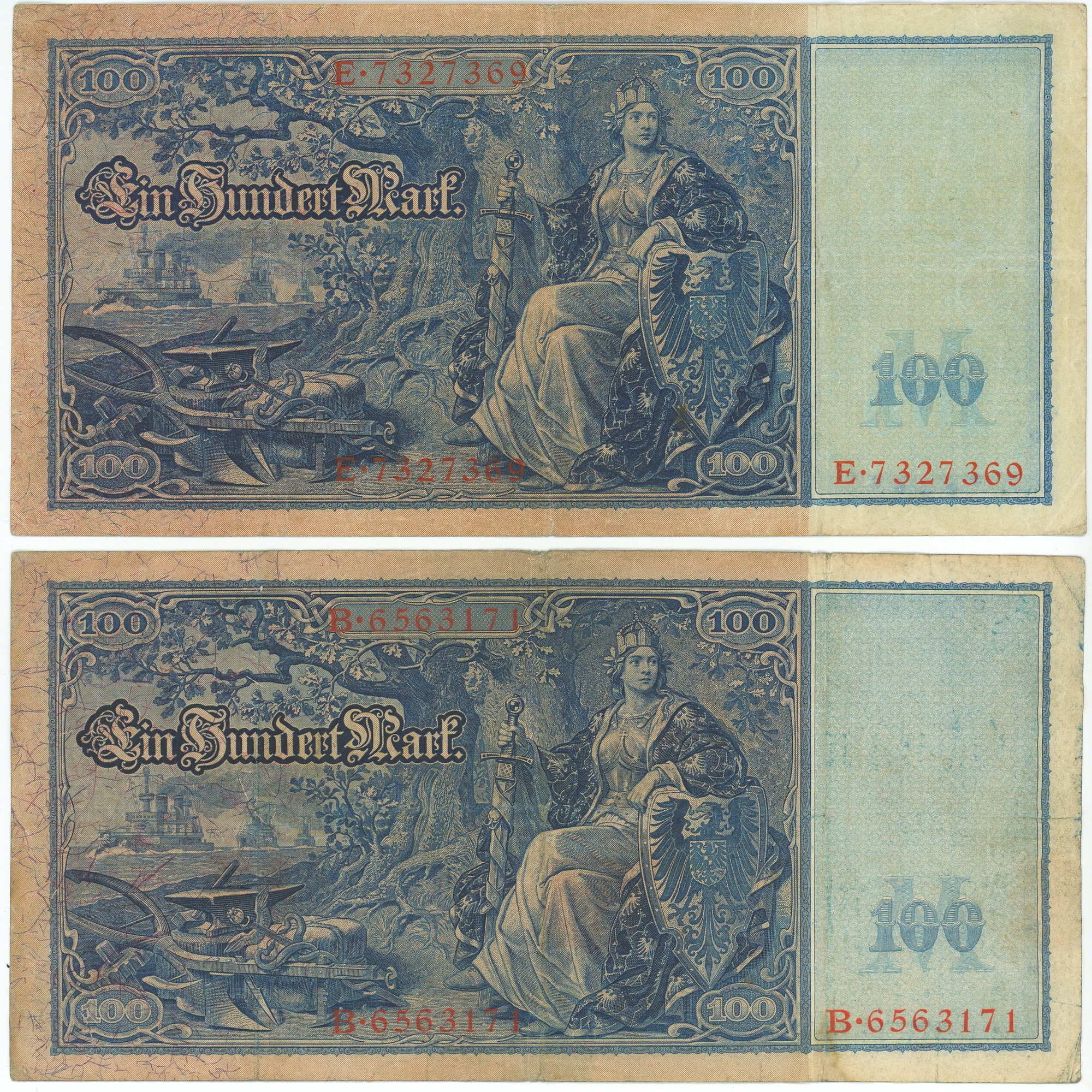 829 - Germany - Empire 2 x 100 Mark 1910